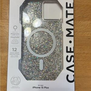 Glitter Silver MagSafe Compatible iPhone Case